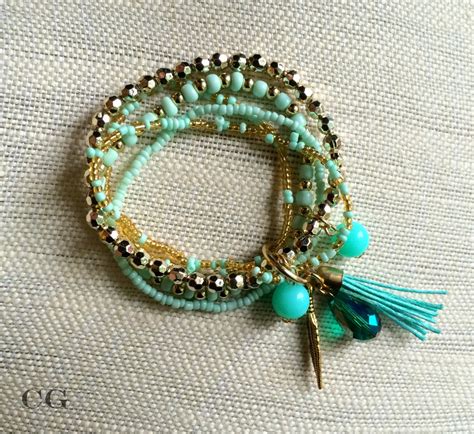 Tassel Boho Beaded Bracelets Boho Stackable Bracelets Boho