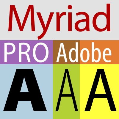 Myriad Pro Font Family from Adobe