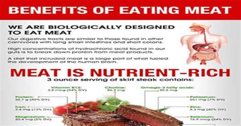 Health Benefits of Eating Meat Infographic