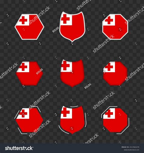 National Symbols Tonga On Dark Transparent Stock Vector (Royalty Free ...