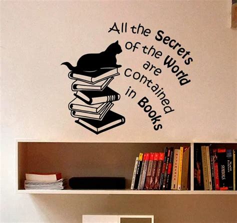 Book Quotes Art Wall Decal Vinyl Sticker For Kids Room Reading Store Library Mural Bedroom ...