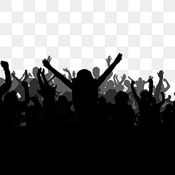 Cheering Crowd Silhouette PNG And Vector Images Free Download - Pngtree