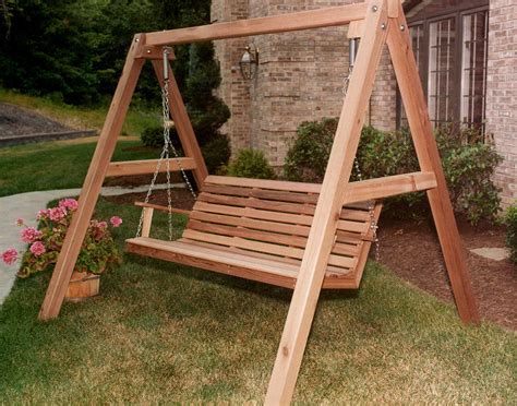 Red Cedar A-Frame Swing Stand