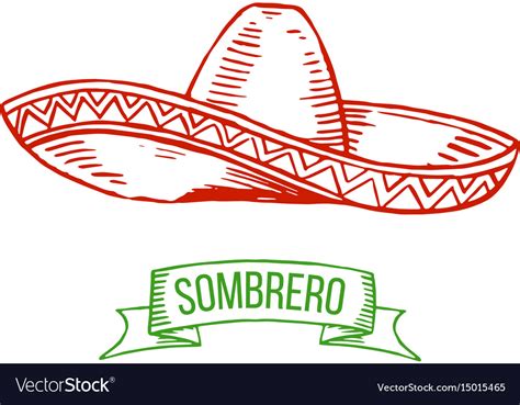 Sombrero hand-drawing Royalty Free Vector Image