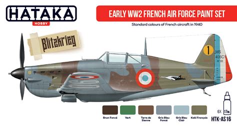 HTK-AS16 Early WW2 French Air Force paint set - Armée de l'Air colours - Hataka Hobby