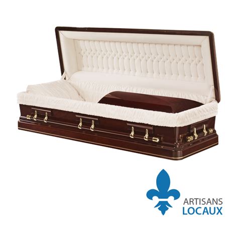 Solid cherry wood casket with garnet gloss finish - Funeral Goods | Memoria