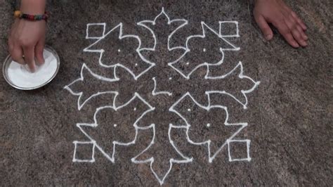 Easy Rangoli Dots Design Traditional