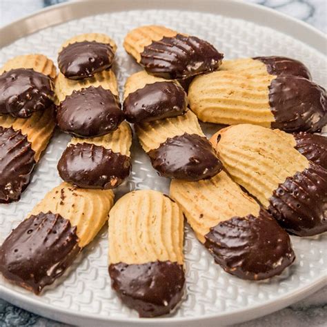 Chocolate-Dipped Madeleines