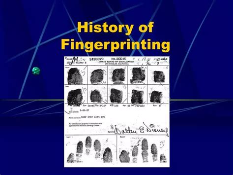 PPT - History of Fingerprinting PowerPoint Presentation - ID:158324