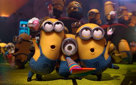 Online crop | HD wallpaper: Despicable Me minion, minions, bob, joy, smiling, cute, yellow ...