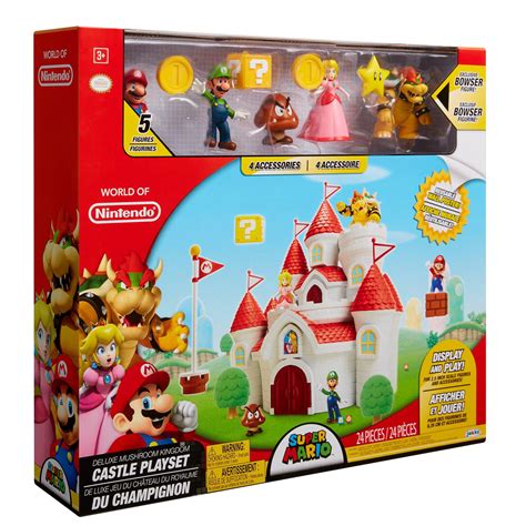 Jakks Pacific Super Mario Bros. Deluxe Mushroom Kingdom Castle Playset