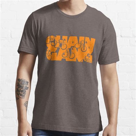 "Chain gang (orange)" T-shirt for Sale by JoeBike | Redbubble | chain gang t-shirts - chaingang ...