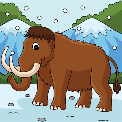 Mammoth Animal Colored Cartoon Illustration 17022973 Vector Art at Vecteezy