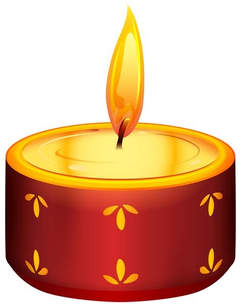 Diwali Red Candle Transparent PNG Clip Art | Gallery Yopriceville - High-Quality Images and ...