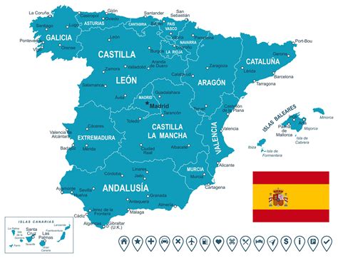 Map of Spain - Guide of the World