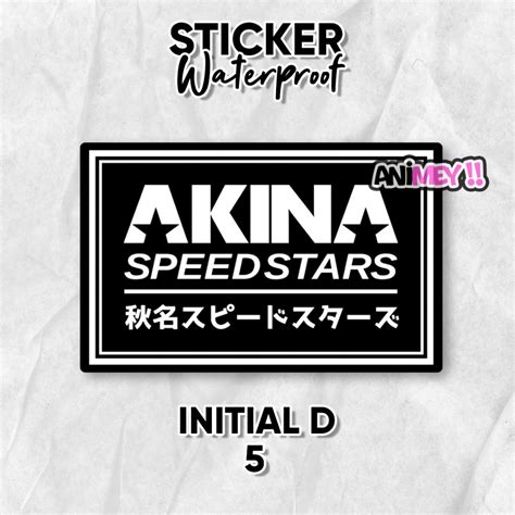 Initial D logo Sticker/Waterproof Anime Sticker/Akina Speedstar ...