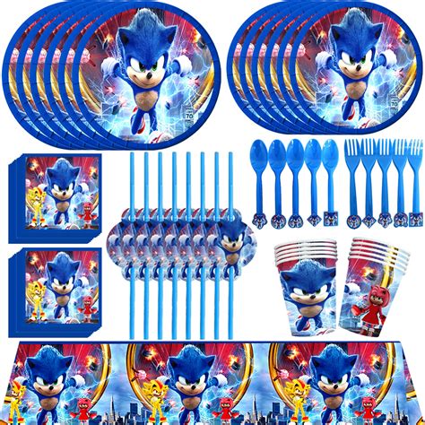 Buy Sonic Birthday Party Decorations, Sonic Party Supplies For Birthday Theme Party Decoration ...