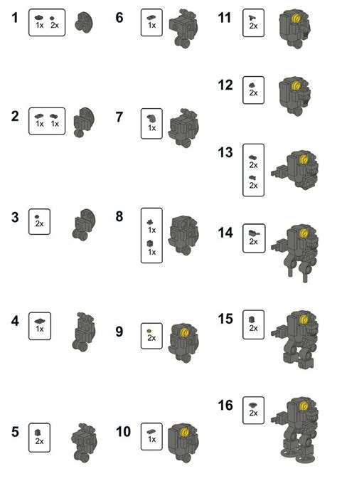 lego instructions robot - Google Search | Lego custom minifigures, Lego design, Lego instructions