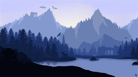 Reddit - wallpapers - Minimalistic mystical mountains [1920 x 1080 ...