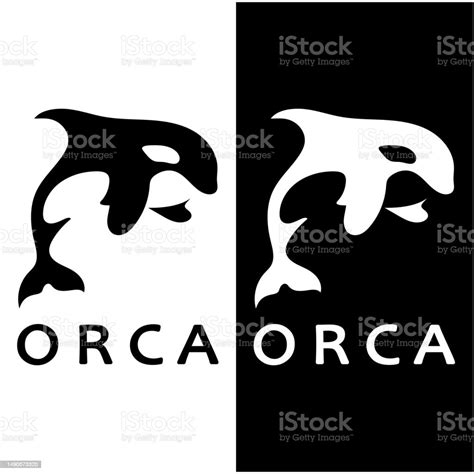 Simple Black Orca Whale Animal Illustration Logo Creative Design Killer Whale Underwater Animal ...