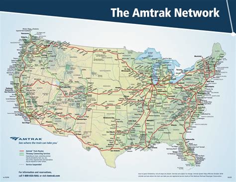 What routes does Amtrak serve?