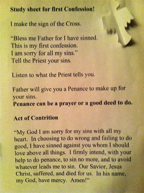 Act Of Contrition Printable, Act of Contrition English Catholic prayer card / printable ...