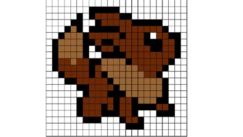 Eevee Pattern by Sneeuwmaan on DeviantArt | Pixel art pokemon, Pixel art grid, Easy pixel art