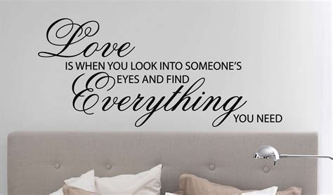 Love is when wall art decal sticker