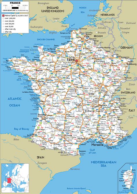 France Map (Road) - Worldometer