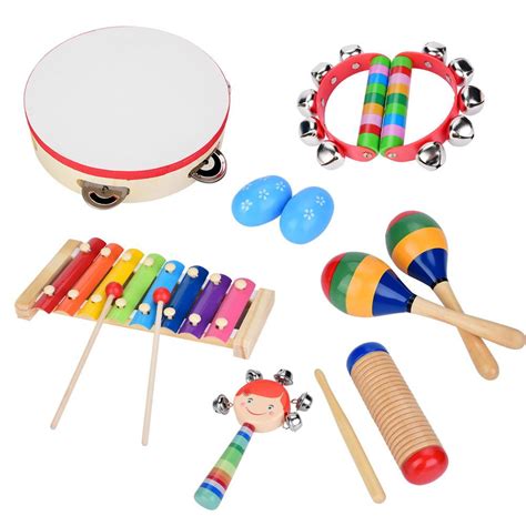 Kritne Musical Toys, Toddler Musical Instruments 13 Pcs Wooden ...