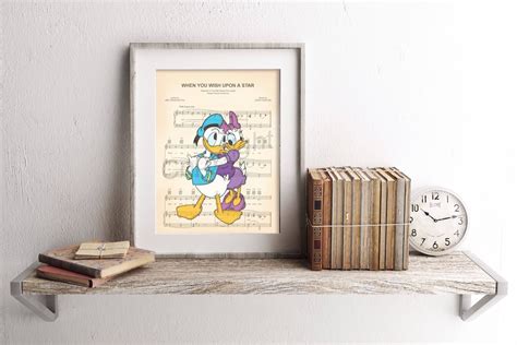 Donald Duck and Daisy Duck Sheet Music Art Print - Etsy