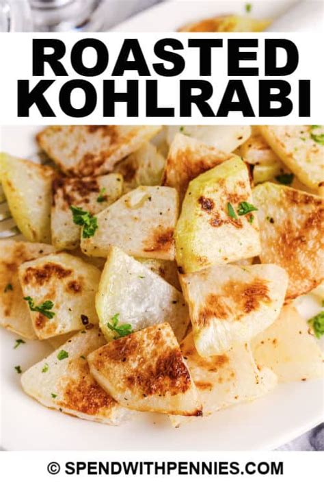 Roasted Kohlrabi {With Garlic & Parm!} - Spend With Pennies