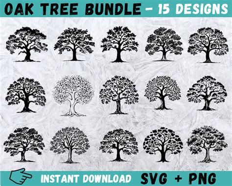 Oak Tree SVG, Tree Svg, Big Tree Svg, Oak Tree Cricut, Oak Svg, Outdoor SVG, Trees Svg Bundle ...