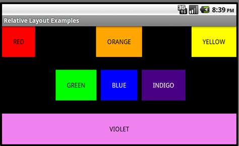 Android User Interface Design: Relative Layouts