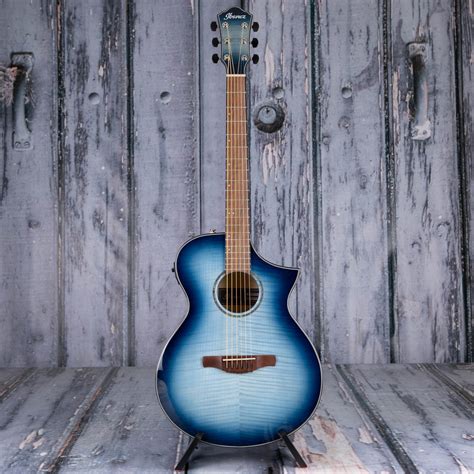 Ibanez AEWC400 Acoustic/Electric, Indigo Blue Burst High Gloss | For Sale | Replay Guitar