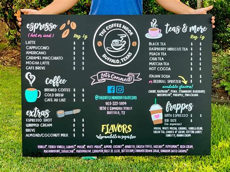 Coffee Shop Menu Restaurant Menu Sign Food Truck Sign - Etsy Canada