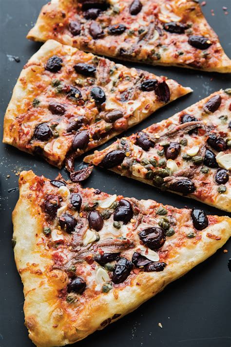 Spicy Olive, Anchovy and Caper Pizza Recipe | Williams Sonoma Taste