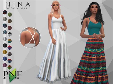 The Sims Resource - NINA | boho dress