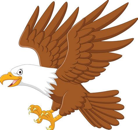 Cartoon eagle flying on white background 15219709 Vector Art at Vecteezy