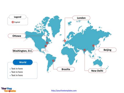 Free Editable World Map With Countries