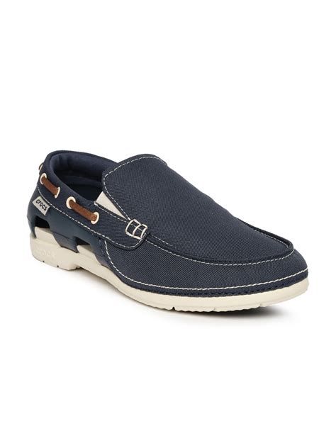 Buy Crocs Men Navy Blue Beach Line Boat Shoes - Casual Shoes for Men 1658791 | Myntra