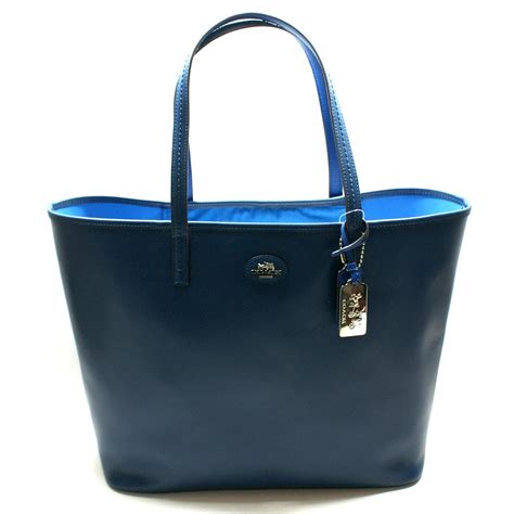 Blue Leather Tote Bag Designer | IUCN Water