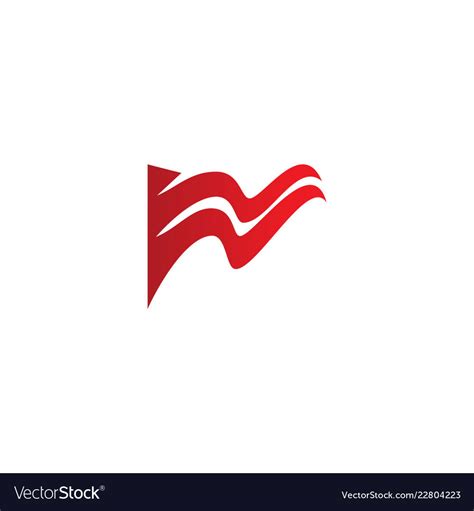 Abstract flag fly design logo Royalty Free Vector Image