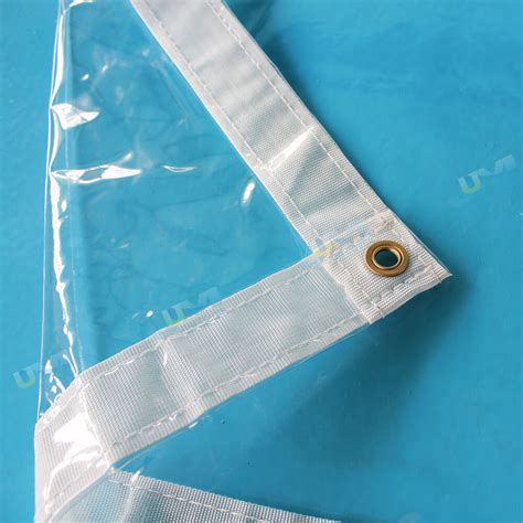 clear pvc vinyl tarps tarpaulin sheet with grommets