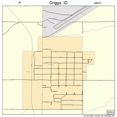 Driggs Idaho Street Map 1622690