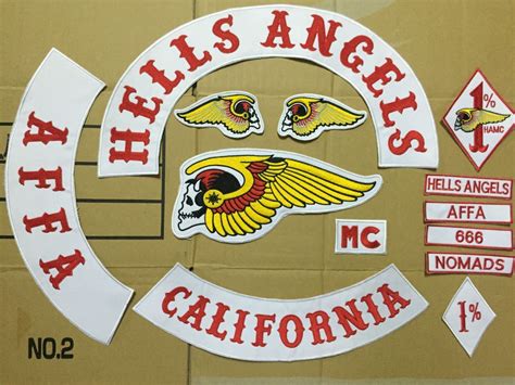 Hells Angels Patches Motorcycle Jacket Iron On Patches 38CM Size California Patch DHL Hells ...