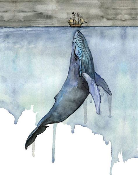 Art & Collectibles Watercolor Painting Whale cute watercolor colourful ...