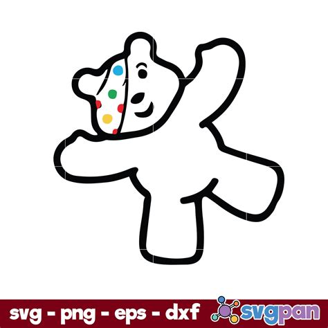 Pudsey Bear Outline SVG, Children A Need SVG PNG DXF EPS File. – svgpan