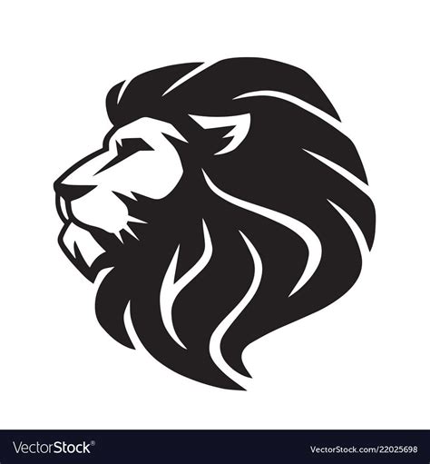 Wild lion icon logo template vector image on VectorStock | Lion icon, Lion sketch, Lion stencil