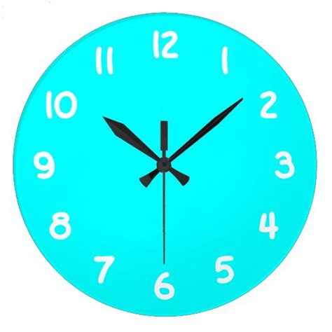 Aqua Wall Clock | Zazzle.com